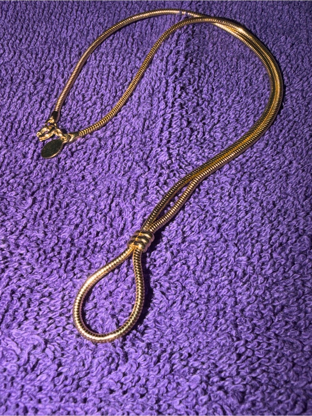 Avon Gold-Tone Loop Pendant Necklace